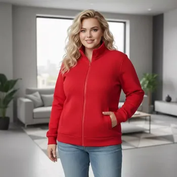 Dámská mikina Dámská červená mikina Benter 55066 XL-4XL