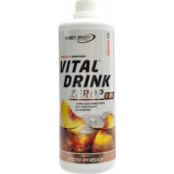 Nápoj pro sportovce Best Body nutrition Vital drink Zerop 1000 ml - ledový čaj s broskví