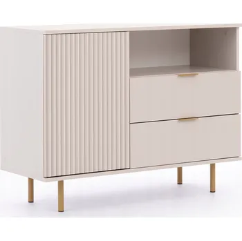 Komoda Komoda Verniro Meble Kašmír s rýhovanými čely, 107 cm