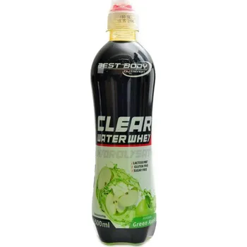 Protein Best Body nutrition Clear water whey isolate drink RTD 500 ml - zelené jablko