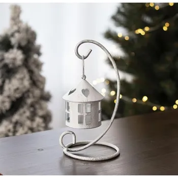 Lucerna Lucerna na stojanu s LED osvětlením bílá