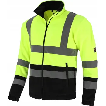 Pánská mikina Teplý pracovní fleece ZATEPLENÝ REFLEXNÍ VÝSTRAŽNÝ Mikina fleecová 3XL