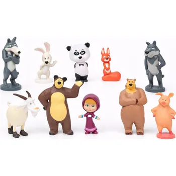 Figurka Figurky Máša a medvěd 10 kusů