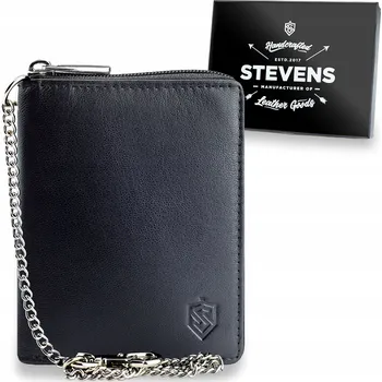 Peněženka Stevens peněženka z pravé kůže černá - muž