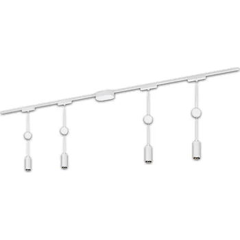 Bodové svítidlo BRILONER Luxtrail lištový systém, kompletní sada, 4x LED závěsné svítidlo, bílá - BRILO BRILO 8041046