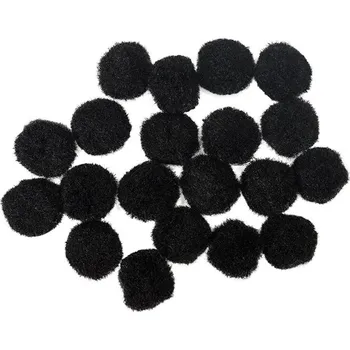 Dekorační pompony 2 cm černé - sada 20 ks