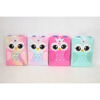 Zápisník PLYŠOVÝ ZÁPISNÍK SOVA PLUS NOTES CHLUPATÝ DENÍK A5