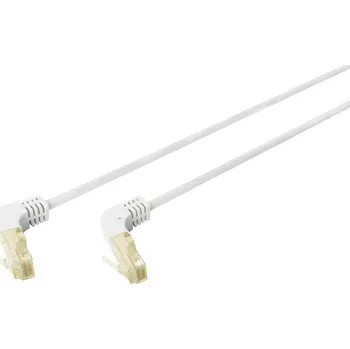 Počítač Digitus DK-1644-A-15090 RJ45 síťové kabely, propojovací kabely CAT 6A S/FTP 15.00 m šedá 90° zatočeno dolů , stíněný, be