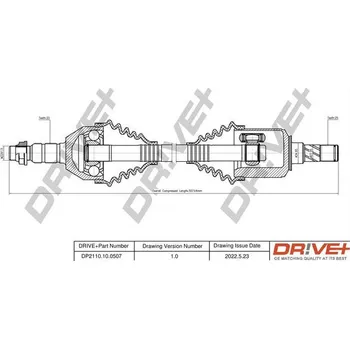 Poloosa kola Hnací hřídel Dr!ve+ DP2110.10.0507