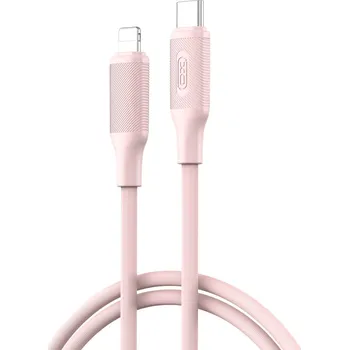 Datový kabel XO NB-Q265A kabel USB-C PD - Apple Lightning / 27W / 1m / růžový
