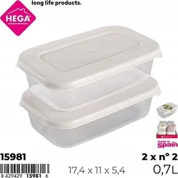 Dóza na potraviny Praktická Obdélníková nádoba na potraviny 700 ml