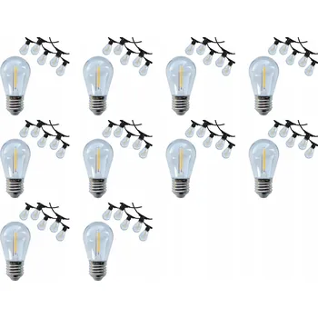 Žárovka LED Žárovka Dekorativní Filament 2W 2700K Teplá Bílá 120lm SADA 10 Ks