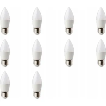 Žárovka LED žárovka svíčka 10W Velký závit E27 Studená bílá 6500K 900lm 10 Ks