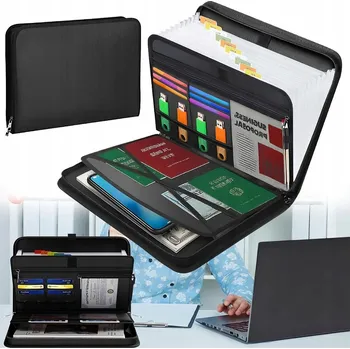 POŘADAČ NA DOKUMENTY OHNIVZDORNÝ 12 KAPES ŠTÍTKY A4 ČERNÝ DO FIRMY