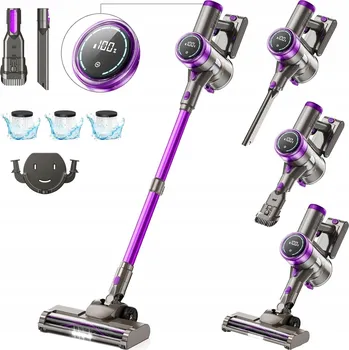 Vysavač BEZDRÁTOVÝ TYČOVÝ VYSAVAČ VYSAVAČ SUAFSU P2 FIALOVÝ BEZSÁČKOVÝ