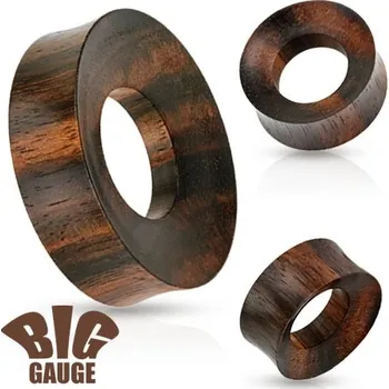 Piercing Šperky4U Dřevěný tunel do ucha Ironwood - TN01104-25