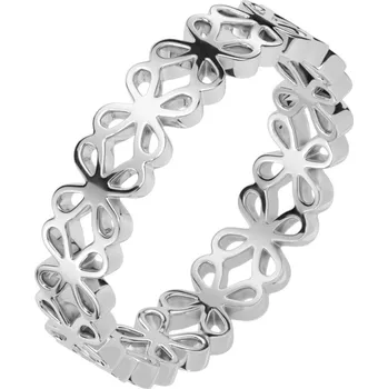 Prsten Šperky4U Ocelový prsten s kytičkami - velikost 55 - OPR1946-55