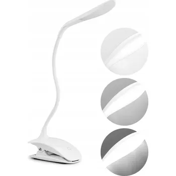 Lampička LED STOLNÍ LAMPA S KLIPEM NA ČTENÍ BEZDRÁTOVÁ NASTAVITELNÁ NOČNÍ