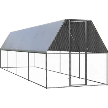 vidaXL Venkovní klec pro kuřata 2x8x2 m pozinkovaná ocel [3154373]