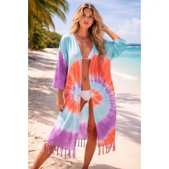 Dámská tunika Kardigan dlouhý plážový - vz.3