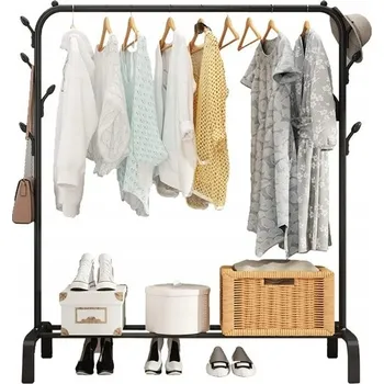 Věšák Stojací kovový věšák MEMFLOW černý