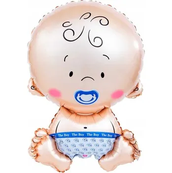 Balónek Fóliový balónek PartyPal Miminko, chlapeček, 74x49 cm