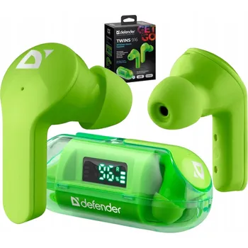 Sluchátka SLUCHÁTKA DO UŠÍ DEFENDER BLUETOOTH TWINS 916 ZELENÁ