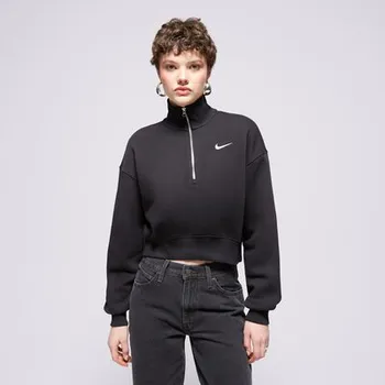 Dámská mikina Nike Mikina W Nsw Phnx Flc Qz Crop Černá L