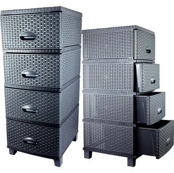 Komoda Komoda do koupelny antracitová matná se 4 zásuvkami