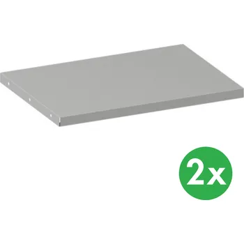Nábytek Kovona Přídavná police ke kovovým skříním, 508 x 400 mm, šedá, 2 ks