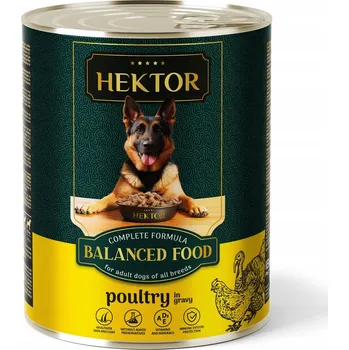 Krmivo pro psa Hektor krmivo pro dospělé psy, kousky drůbeže v lahodné omáčce 1240 g