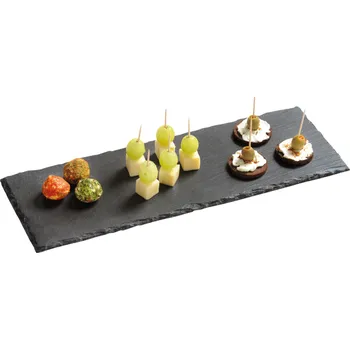 Kesper 38123 Servírovací tác z břidlice, 38 x 13 x 0,6 cm, šedá