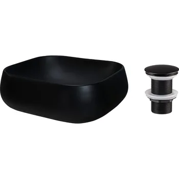 Umyvadlo Asymetrické umyvadlo do koupelnové skříňky Comad černé