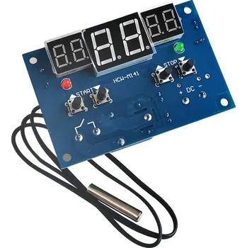 Termostat Modul digitální termostat W1401 panelový -9°C / +99°C napájení 12V