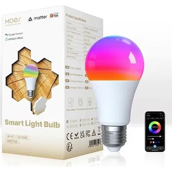 Žárovka MOES MWB-TDA9-RCW-E27 WiFi Tuya
