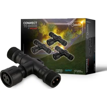 Venkovní osvětlení BRILONER CONNECT TO SHINE 3ks sada T-spojka pro rozšíření systému, IP67 - BRILONER BRI 3910035