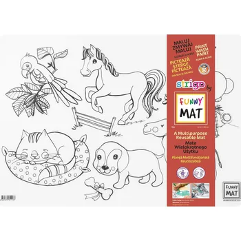 Obraz Průhledná podložka pod dřez na mytí nádobí Strigo Funny Mat Domácí zvířata