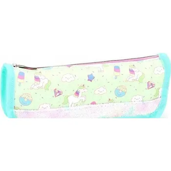 Obraz Pouzdro na tužky tuba malé Jednorožci třpytky zelenomodrá