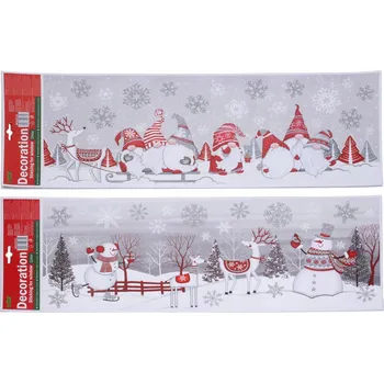 Vánoční dekorace Vánoční okenní dekorace 59,5x21 cm, 2 druhy, stylová výzdoba pro váš domov
