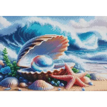 Obraz Diamantová Výšivka Perlová Pláž Krajina Mozaika Diamond Painting Sada 30x40