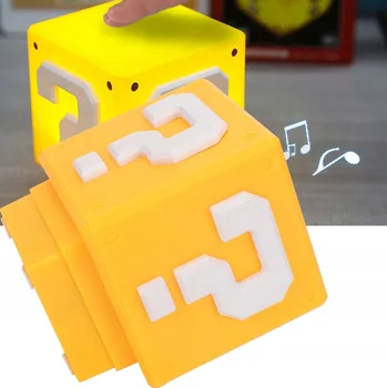Lampička NOČNÍ LAMPA SUPER MARIO ŽLUTÁ USB ZVUKY HRY 11CM