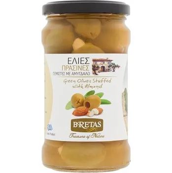 Bretas Zelené olivy plněné mandlemi (300g)