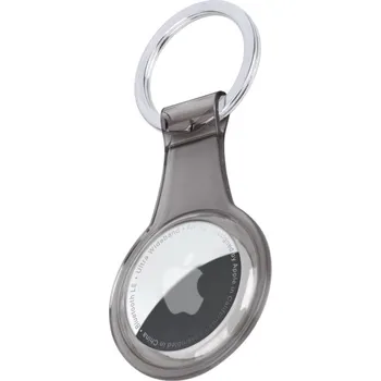 Telefonní příslušenství Transparentní obal s klíčenkou pro AirTag - šedý