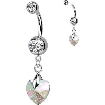 Piercing Šperky4U Piercing do pupíku - srdíčko - WP01298-C