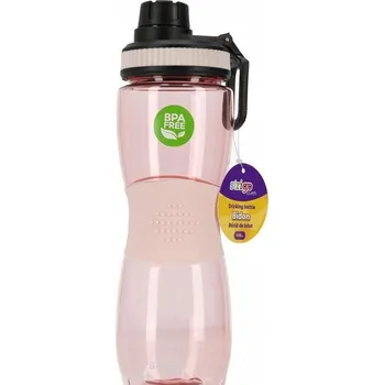 Láhev Lahev Na Pití Strigo s gumovou rukojetí, růžový, 600 ml