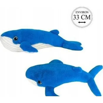 plyšák Plyšák pro dítě plyšový mazlíček přítulníček - Plyšová hračka Bozami Velryba 33 cm