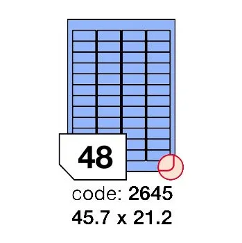 Samolepící etiketa Samolepící etikety Rayfilm Office 45,7x21,2 mm 100 archů, matně modrá, R0123.2645