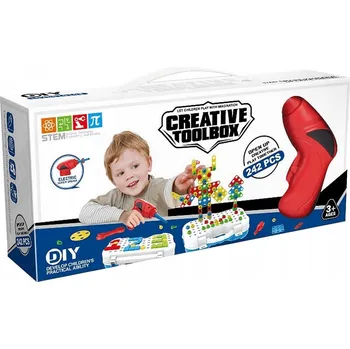 ostatní stavebnice Stavebnice v kufříku, 242 dílků + šroubovák