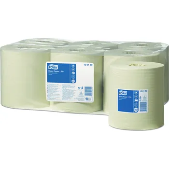 Papírový ubrousek Tork Basic papírová utěrka 1vrstvá, žlutá, M2, 120150