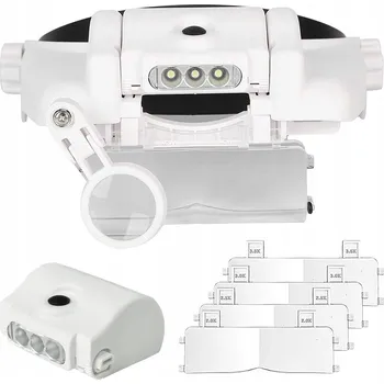 Lupa BRÝLOVÁ LUPA BRÝLE S 3 LED A 13x ZVĚTŠENÍM